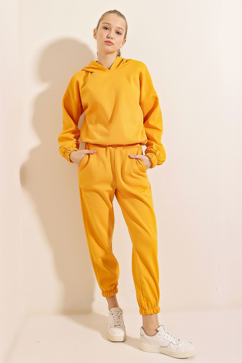 55376 Şardonlu Eşofman Takımı - Safran - BİGDART