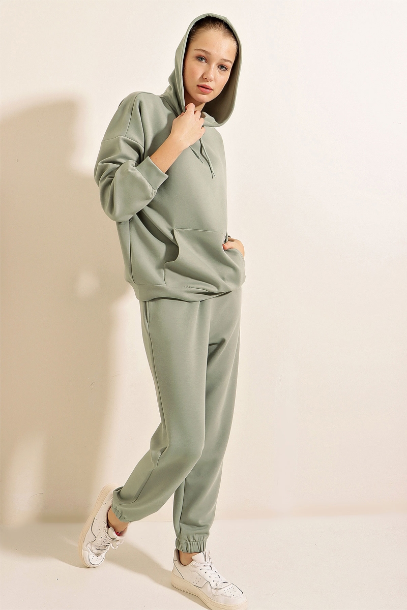 55377 Oversize Eşofman Takımı - Çağla - BİGDART