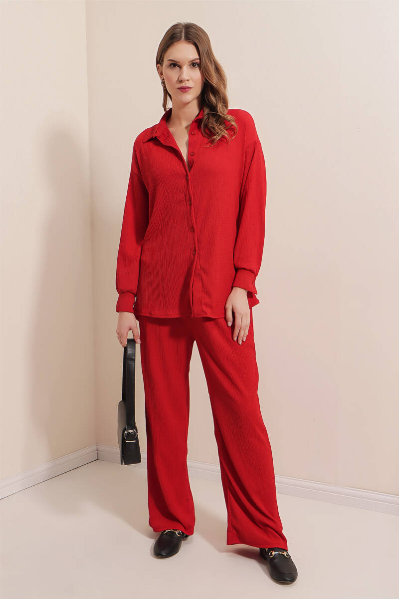 5858 Örme İkili Takım - Kırmızı - BİGDART