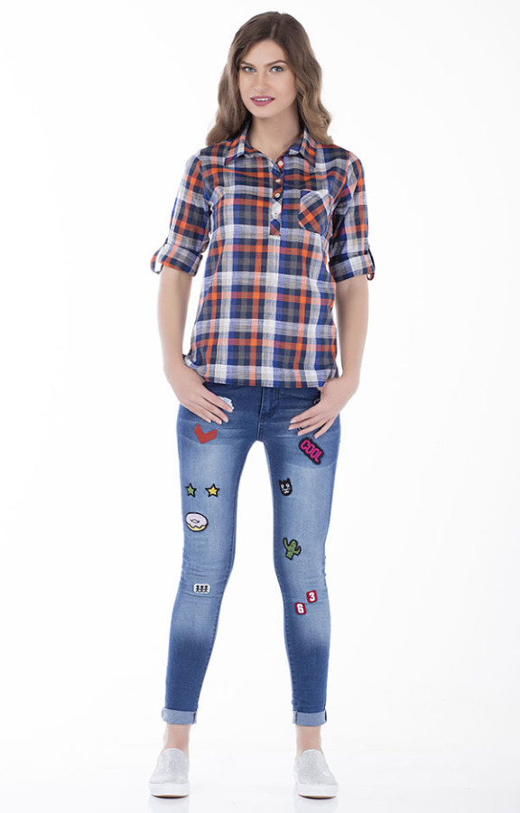 6334 ARMALI KOT PANTOLON - Mavi - BİGDART