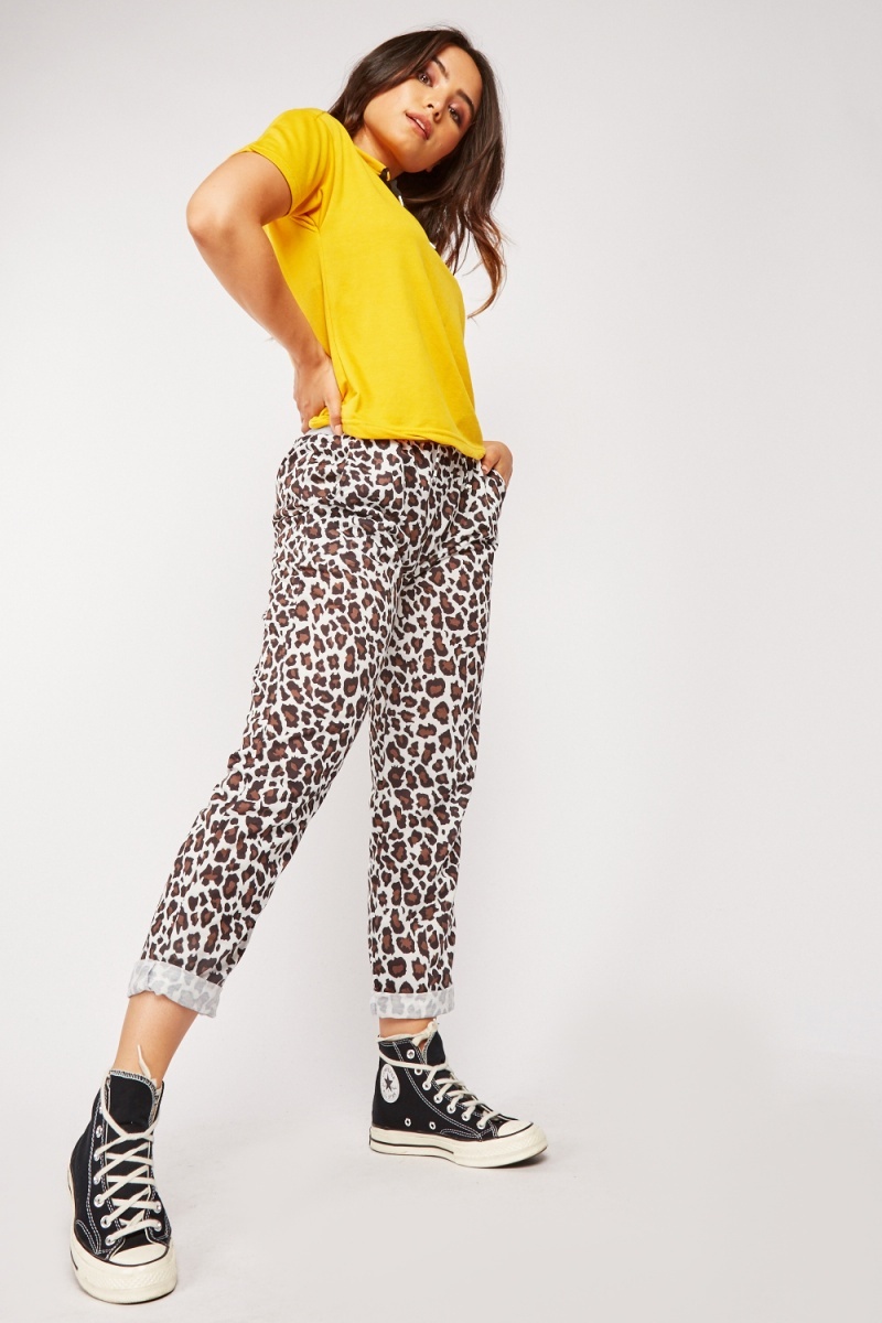 6508 Baskılı Jogger Pantolon - C. Kahverengi - BİGDART