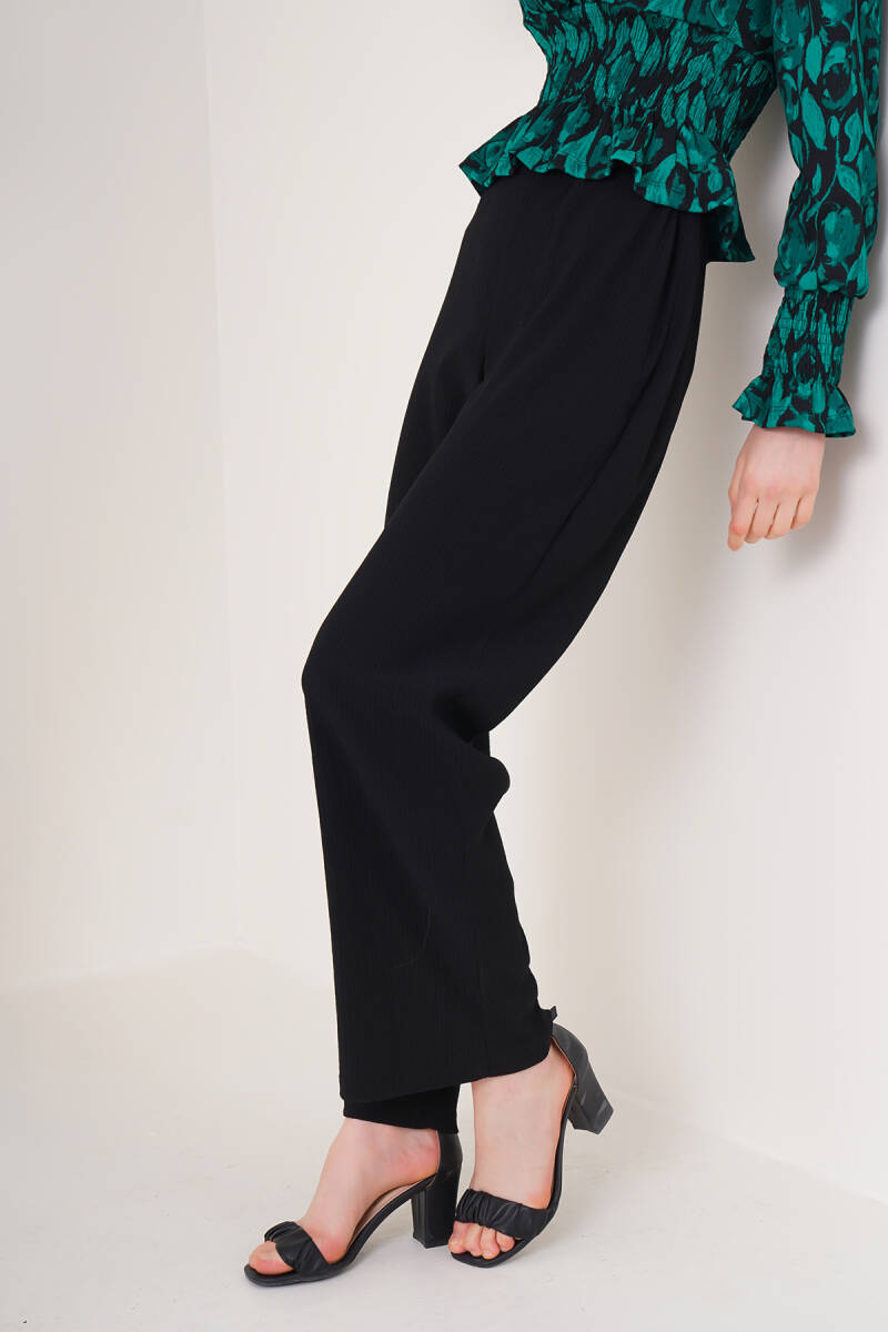 6543 Örme Pantolon - Siyah (1)
