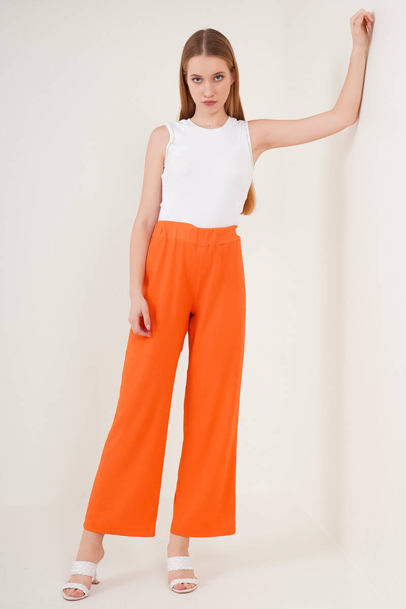6543 Örme Pantolon - Turuncu - BİGDART