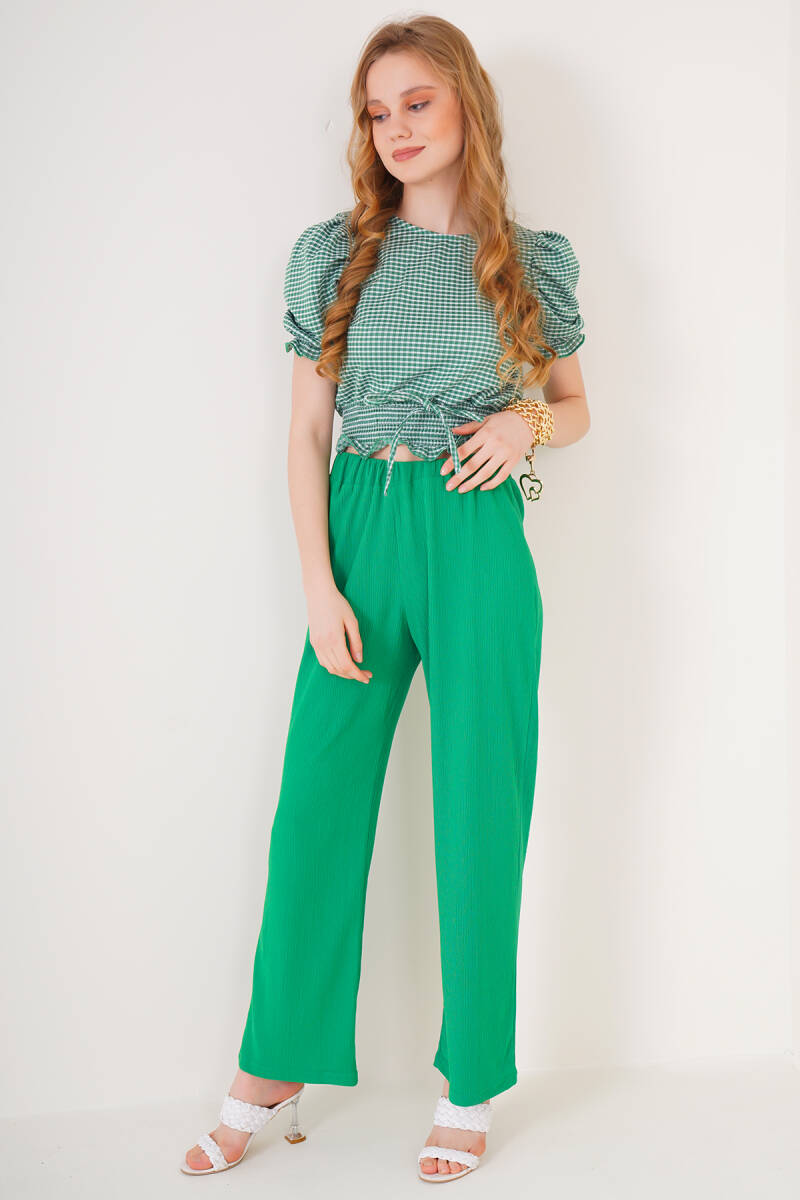 6543 Örme Pantolon - Yeşil - BİGDART