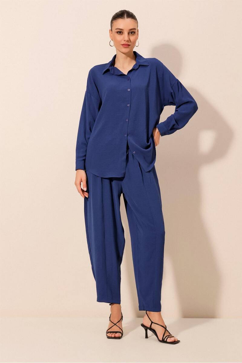 6593 Oversize İkili Takım - Saks - BİGDART