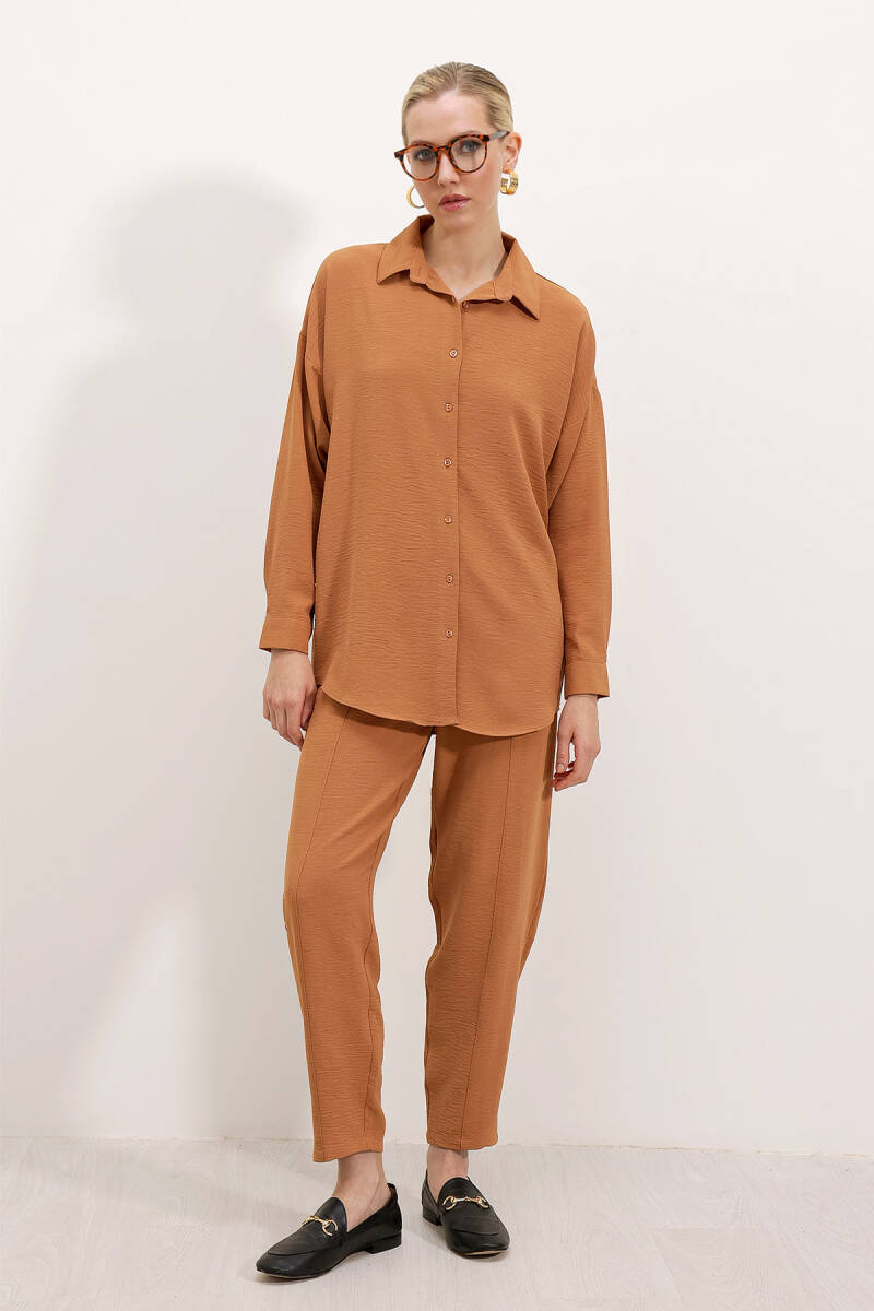6593 Oversize İkili Takım - Taba - BİGDART