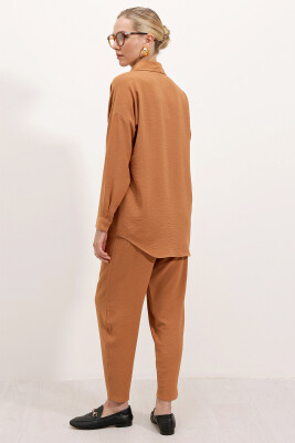 6593 Oversize İkili Takım - Taba - 5
