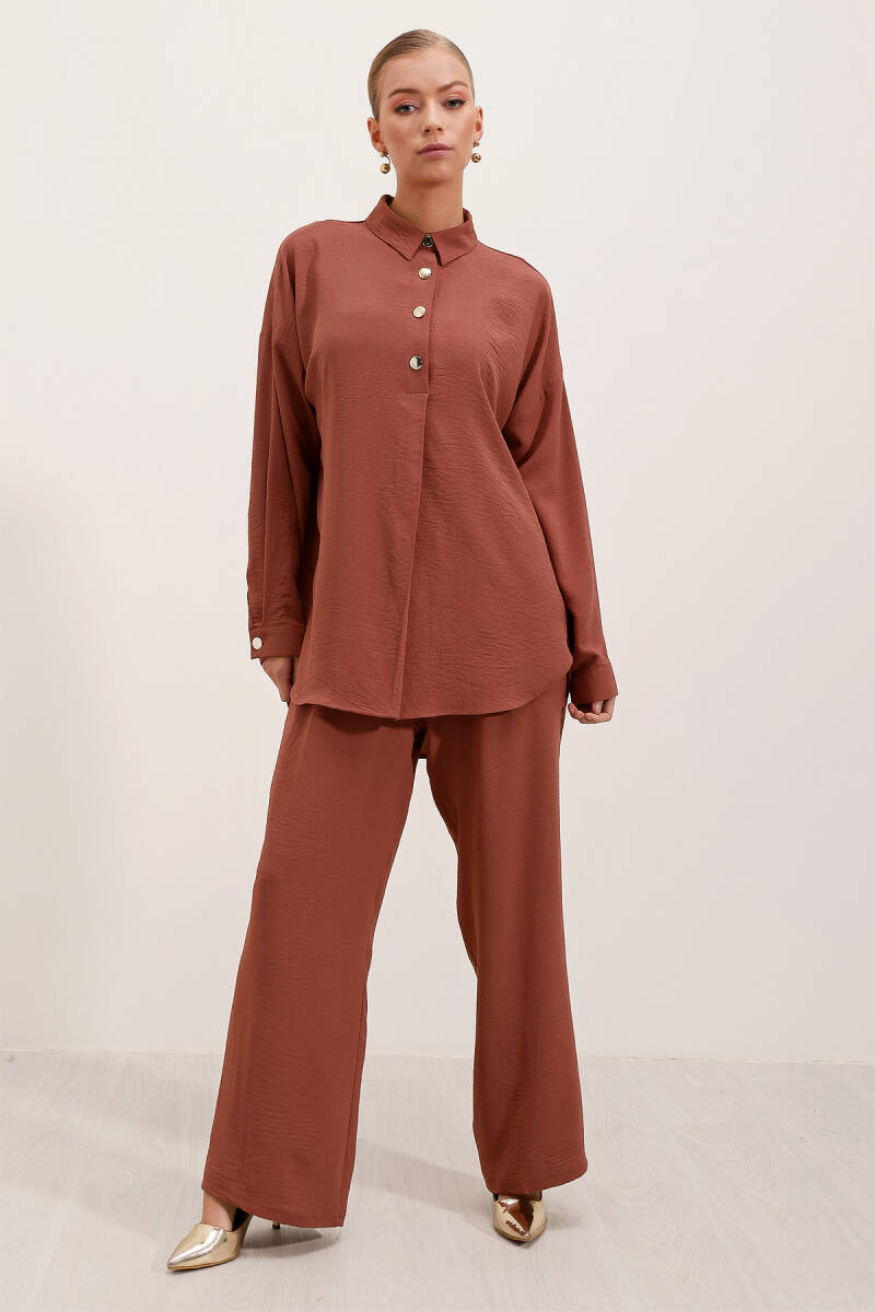 6631 Oversize Alt-Üst Takım - Kiremit - BİGDART