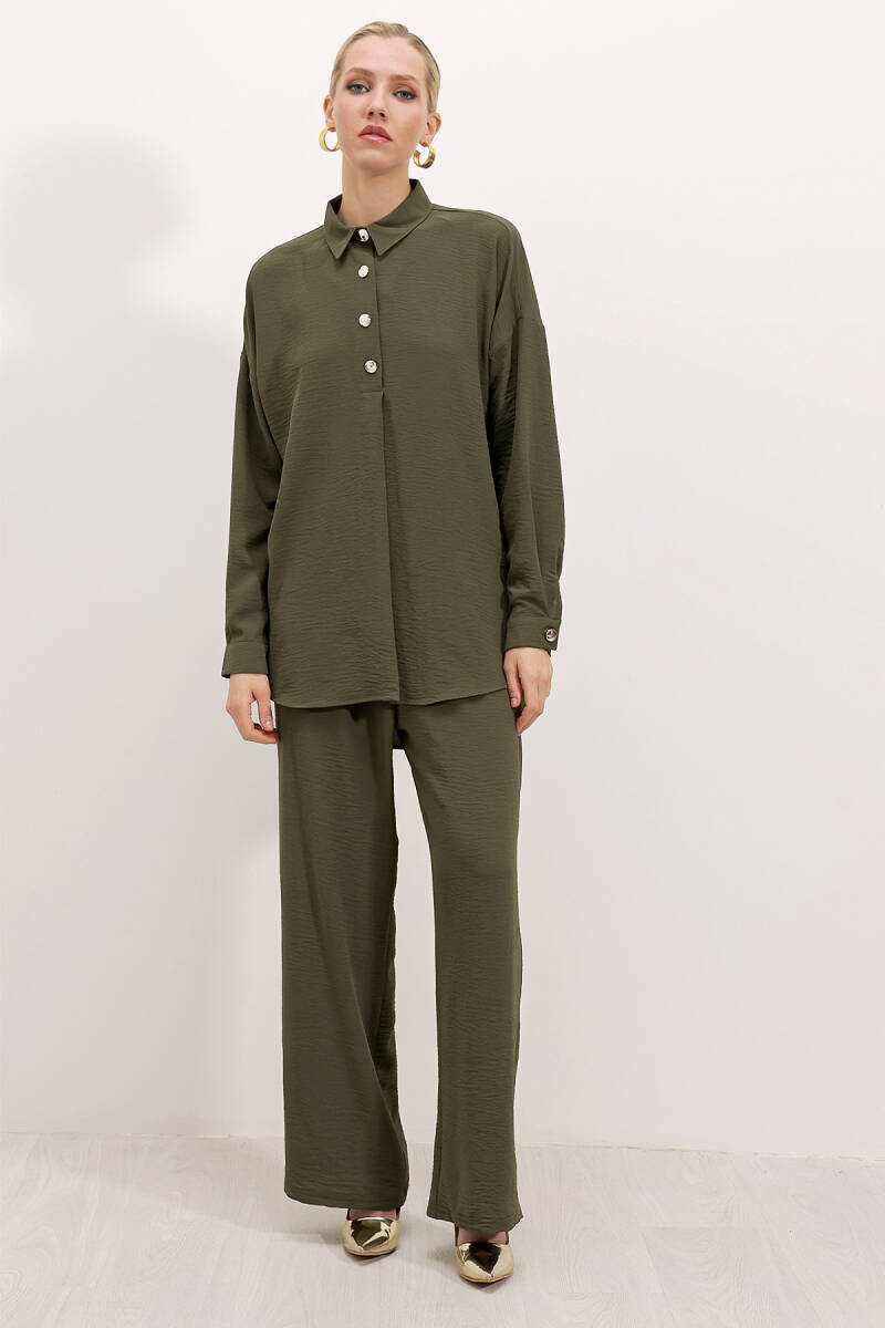 6631 Oversize Alt-Üst Takım - Koyu Haki - BİGDART