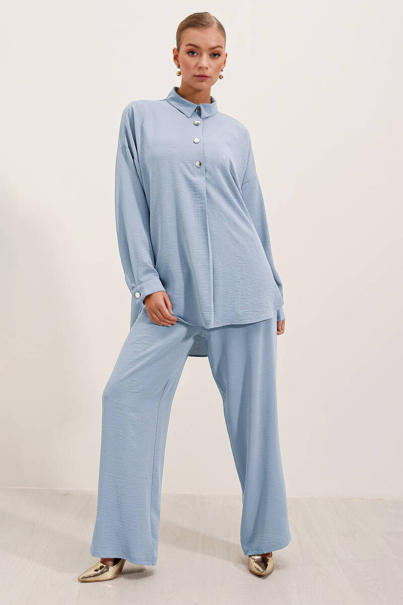 6631 Oversize Alt-Üst Takım - Mavi - BİGDART