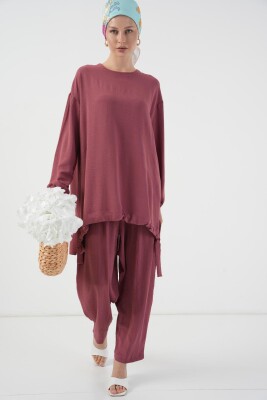 6682 Tunik Pantolon İkili Takım - Gül Kurusu 