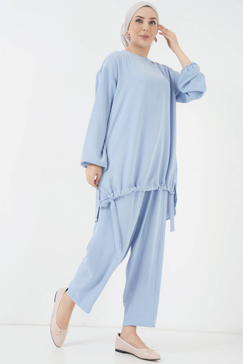 6682 Tunik Pantolon İkili Takım - Mavi - BİGDART