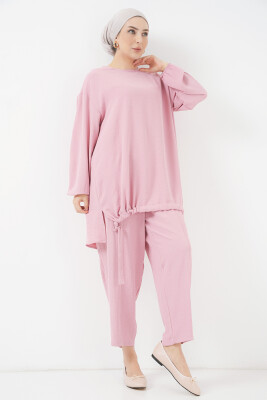 6682 Tunik Pantolon İkili Takım - Pudra - BİGDART