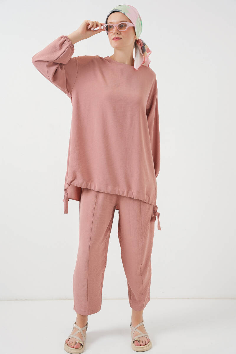 6682 Tunik Pantolon İkili Takım - Somon - BİGDART
