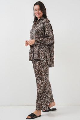 6699 Leopar Desenli Alt Üst Takım - C. Kahverengi - 3