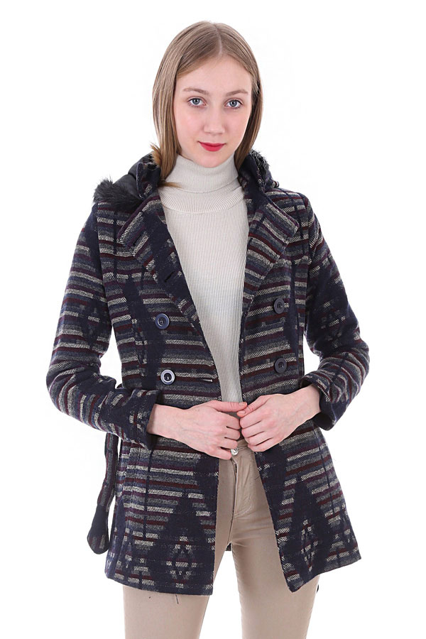 9038 KAŞE KABAN - Lacivert - BİGDART