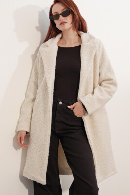 9082 Oversize Kaşe Kaban - M. Krem - 3