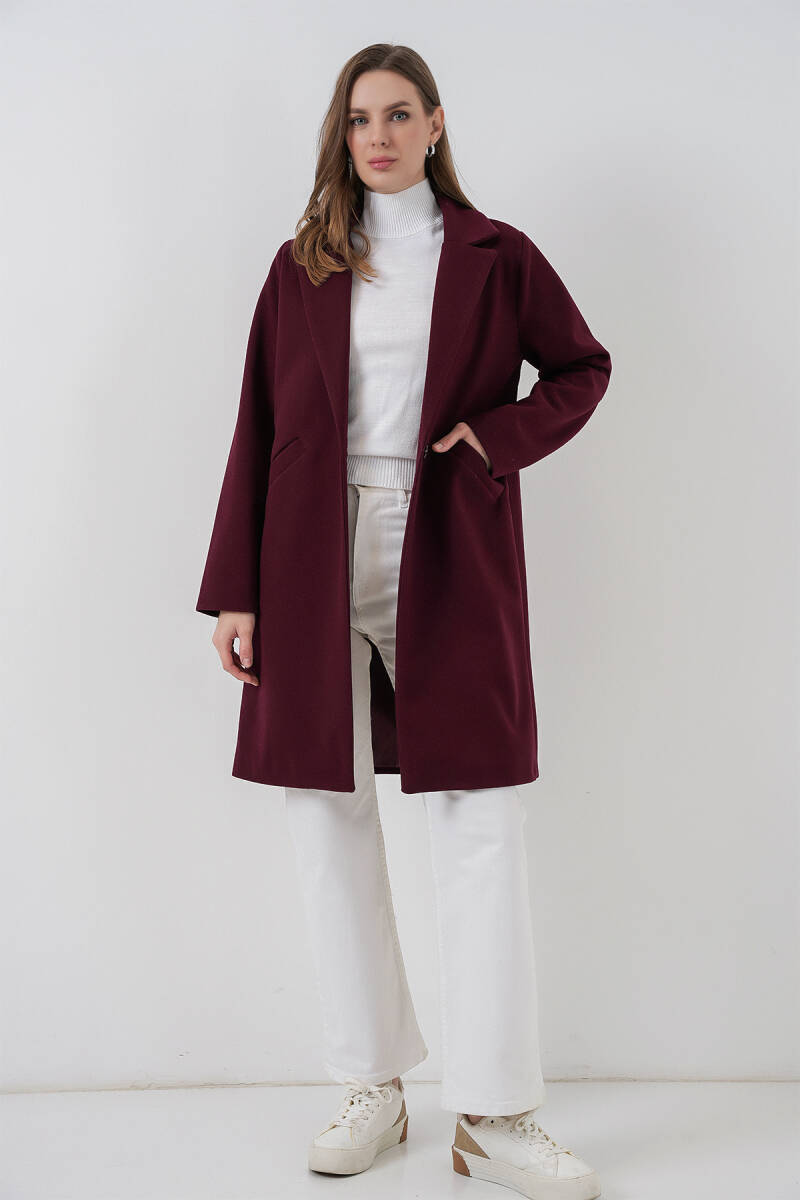 9085 Kaşe Kaban - Bordo (1)