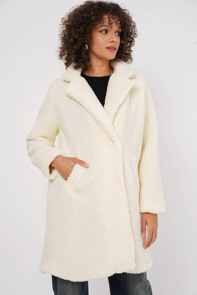 9148 Oversize Peluş Kaban - Ekru (1)