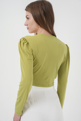 936 Sandy Crop Bluz - E.Yeşil - 5