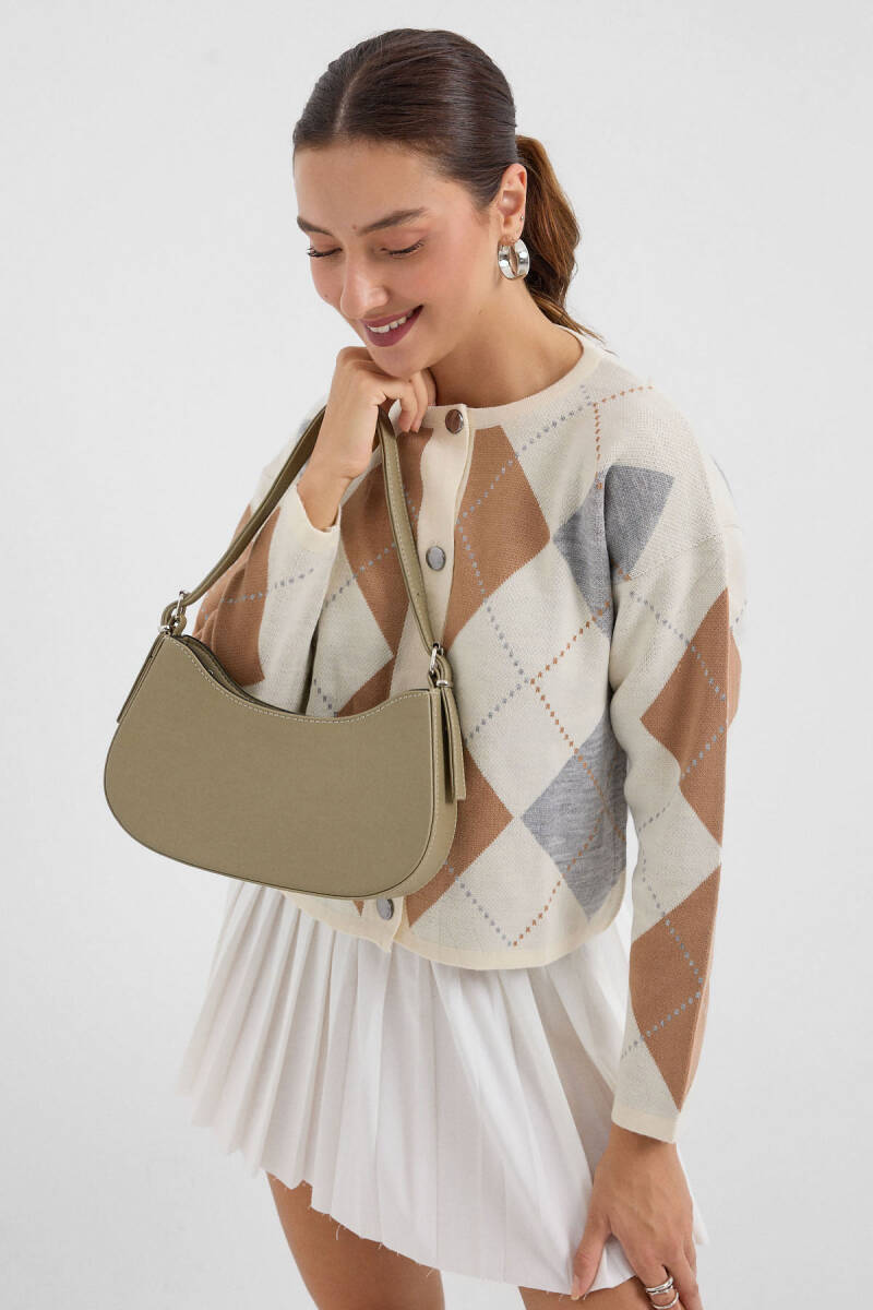 Kadın Haki Düz Baget Çanta 010167 - BİGDART