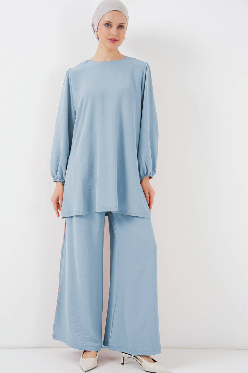 Ayrobin Tunik Pantolon Alt Üst Takım 6712 - Açık Mavi - BİGDART
