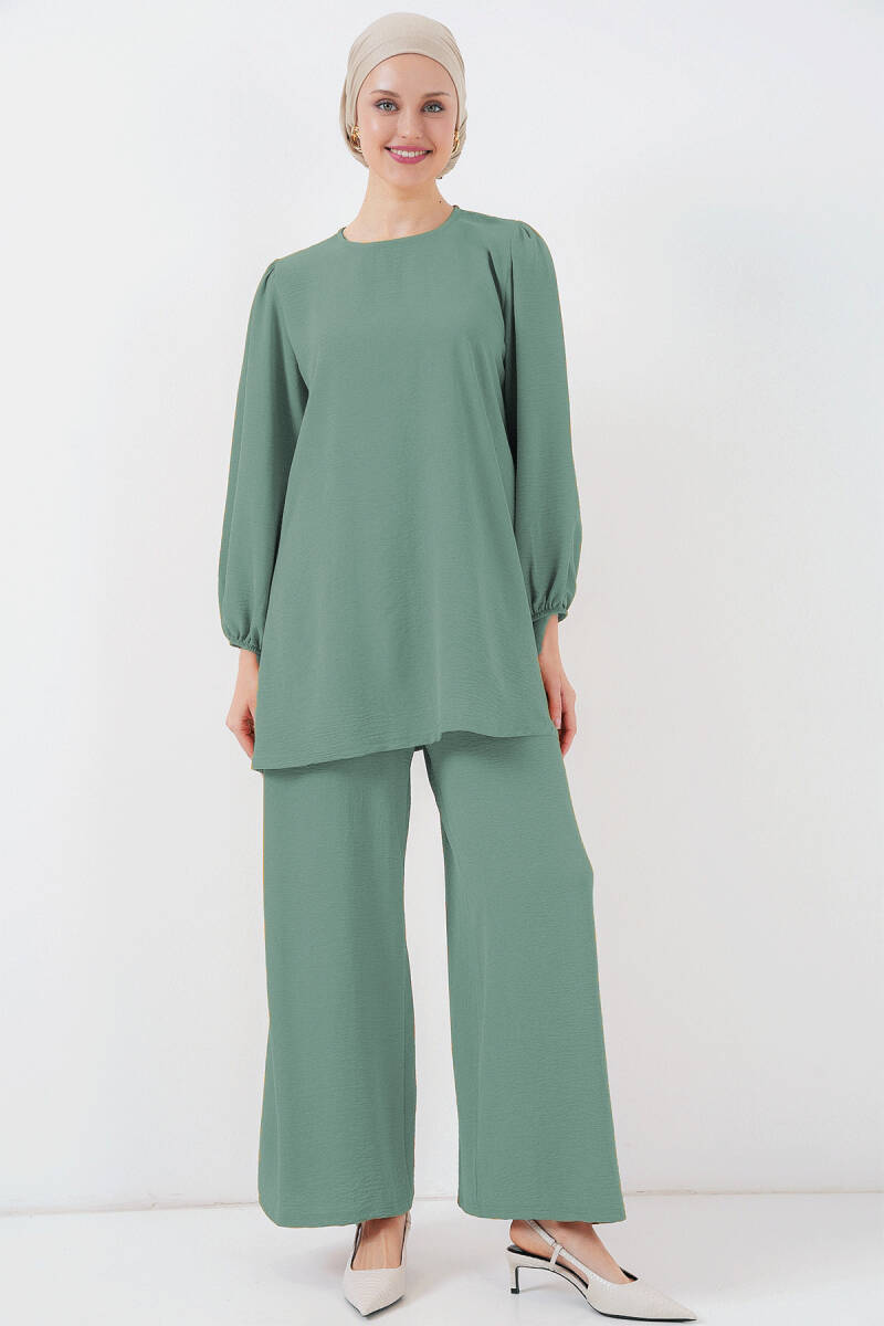 Ayrobin Tunik Pantolon Alt Üst Takım 6712 - Çağla Yeşili - BİGDART