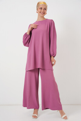 Ayrobin Tunik Pantolon Alt Üst Takım 6712 - Koyu Lila 