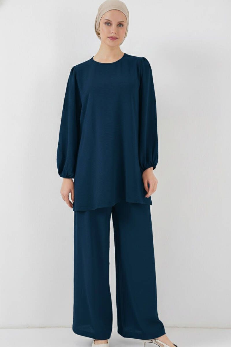 Ayrobin Tunik Pantolon Alt Üst Takım 6712 - Petrol - BİGDART