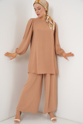 Ayrobin Tunik Pantolon Alt Üst Takım 6712 - Vizon - 4