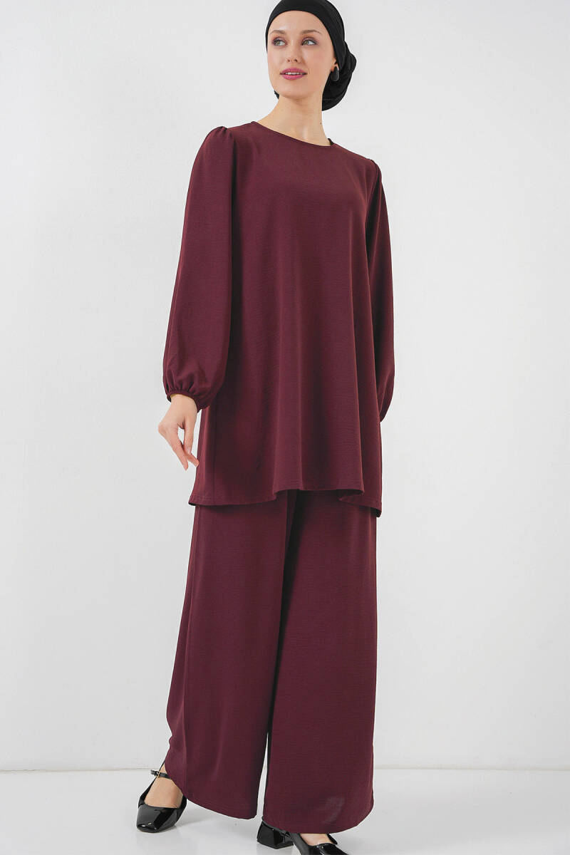 Ayrobin Tunik Pantolon Alt Üst Takım 6712 - Y.Bordo - BİGDART
