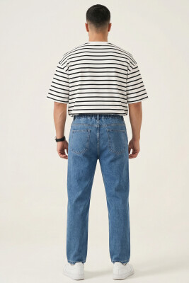 Erkek Rahat Kesim Baggy Jean Pantolon 30073 - Lacivert - 4