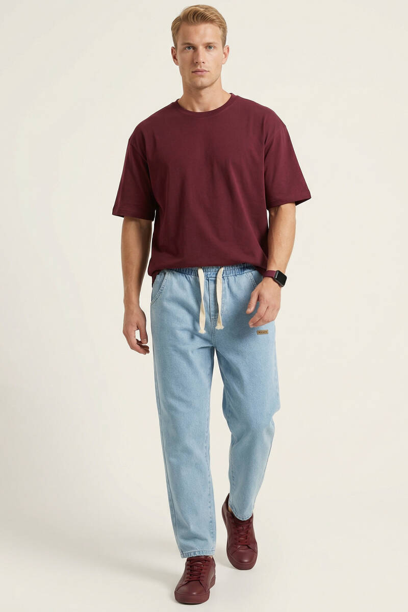 Erkek Rahat Kesim Baggy Jean Pantolon 30073 - Mavi - BİGDART