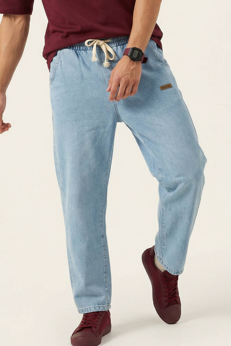 Erkek Rahat Kesim Baggy Jean Pantolon 30073 - Mavi (1)