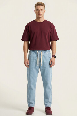 Erkek Rahat Kesim Baggy Jean Pantolon 30073 - Mavi - 3