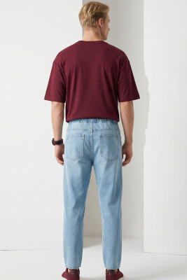 Erkek Rahat Kesim Baggy Jean Pantolon 30073 - Mavi - 5