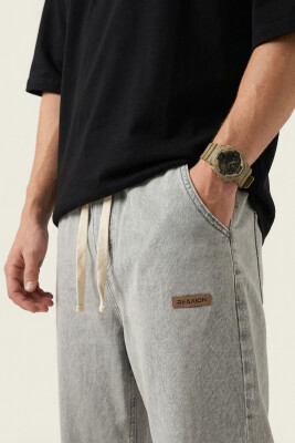 Erkek Rahat Kesim Baggy Jean Pantolon 30073 - Taş - 2