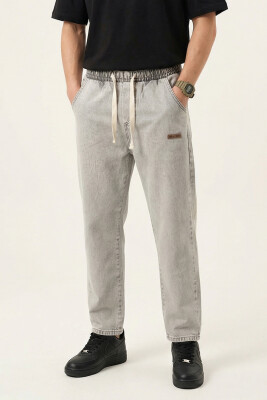 Erkek Rahat Kesim Baggy Jean Pantolon 30073 - Taş - 4