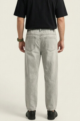 Erkek Rahat Kesim Baggy Jean Pantolon 30073 - Taş - 5