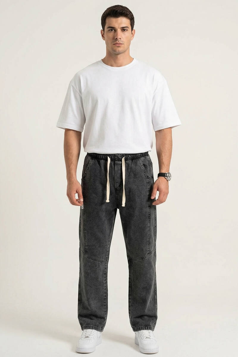 Erkek Rahat Kesim Baggy Jean Pantolon 30074 - Antrasit (1)
