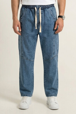 Erkek Rahat Kesim Baggy Jean Pantolon 30074 - İndigo - 2