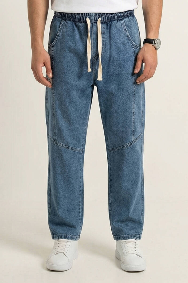 Erkek Rahat Kesim Baggy Jean Pantolon 30074 - İndigo (1)
