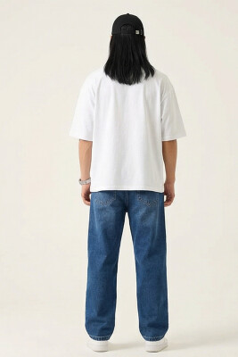 Erkek Rahat Kesim Baggy Jean Pantolon 30074 - Lacivert - 5