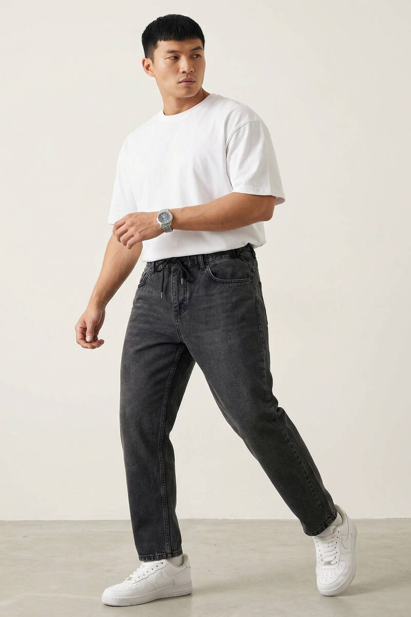 Erkek Rahat Kesim Baggy Jean Pantolon 30075 - Antrasit - BİGDART
