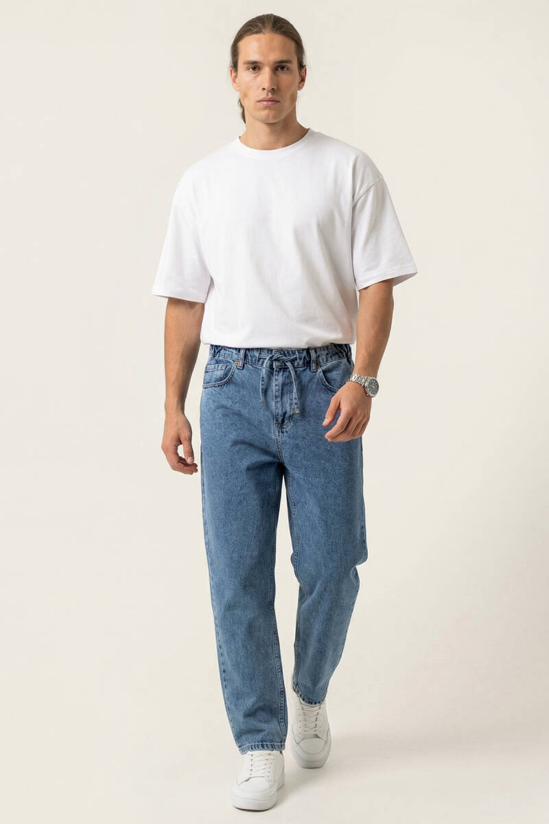 Erkek Rahat Kesim Baggy Jean Pantolon 30075 - İndigo - BİGDART
