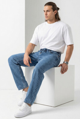 Erkek Rahat Kesim Baggy Jean Pantolon 30075 - İndigo - 2