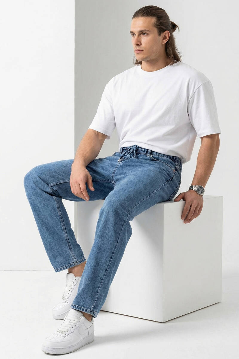 Erkek Rahat Kesim Baggy Jean Pantolon 30075 - İndigo (1)