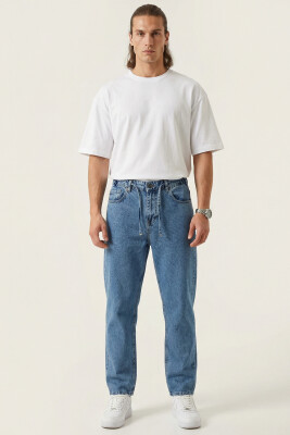 Erkek Rahat Kesim Baggy Jean Pantolon 30075 - İndigo - 3