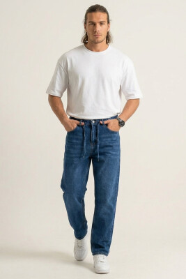 Erkek Rahat Kesim Baggy Jean Pantolon 30075 - Lacivert - BİGDART