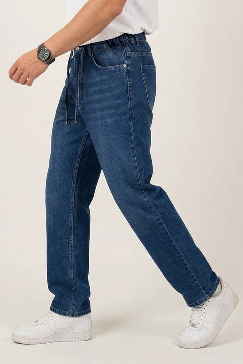 Erkek Rahat Kesim Baggy Jean Pantolon 30075 - Lacivert (1)